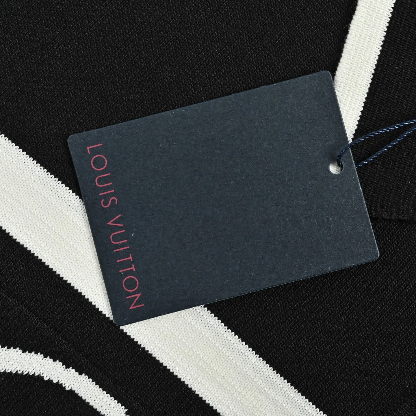 Louis Vuitton/Louis Vuitton striped signature letter jacquard knitted Polo short sleeves